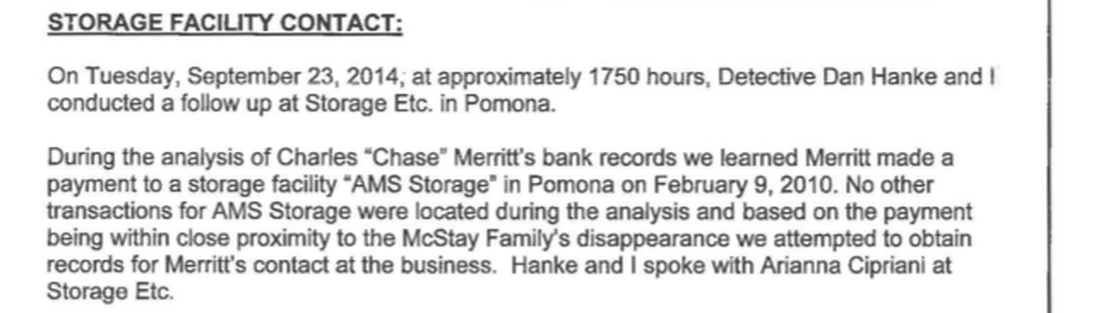 Detective Bachman report, Bates 008015