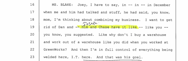 Interview of Susan Blake, page 78, lines 16-23