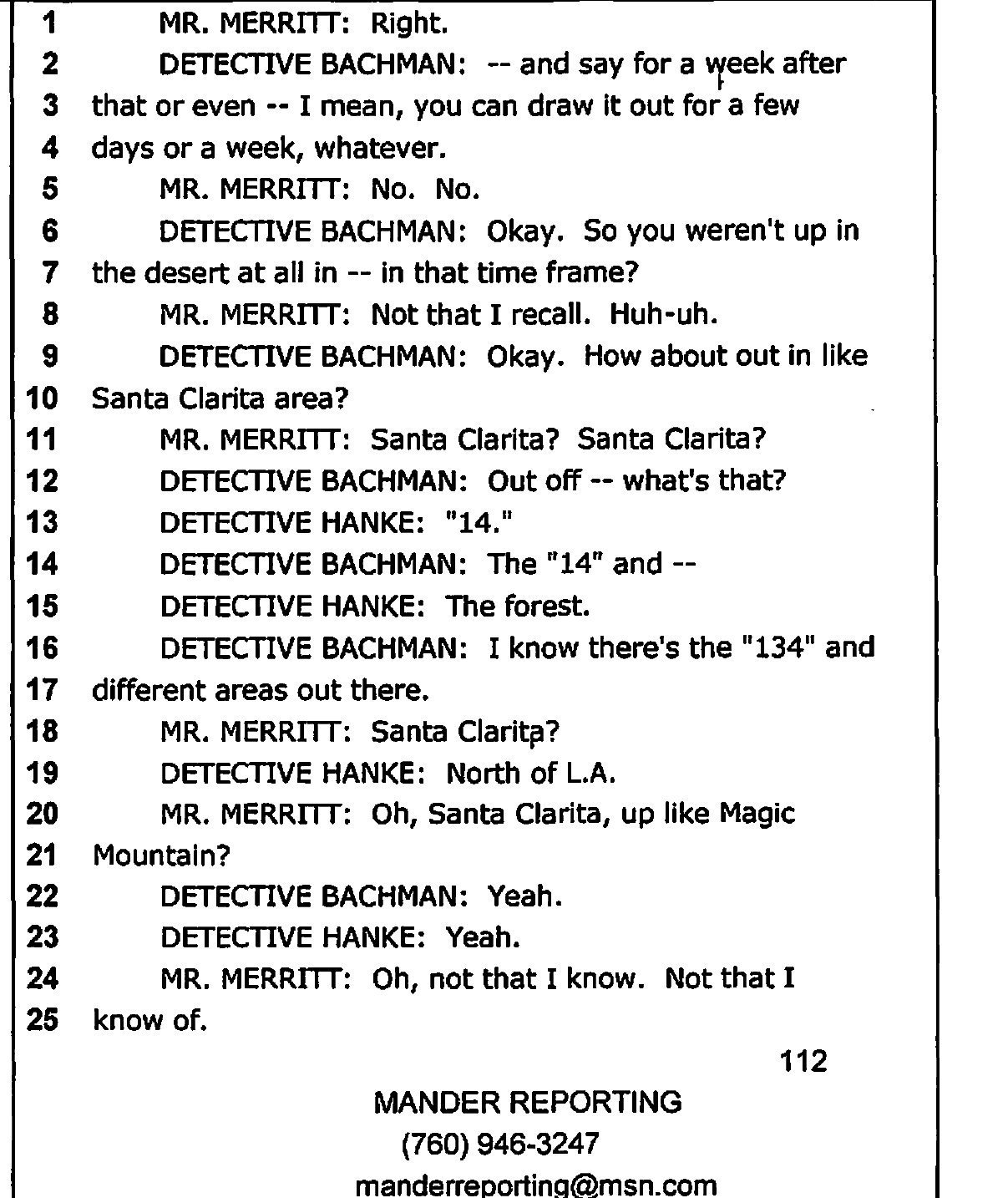 Interview transcript, page 112