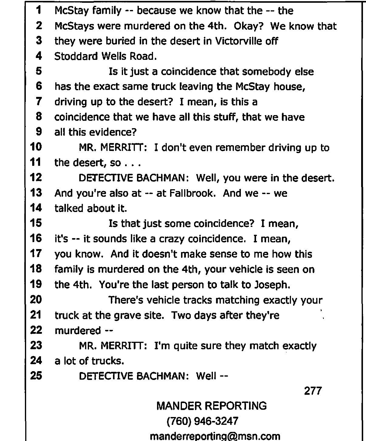 Interview transcript, page 277