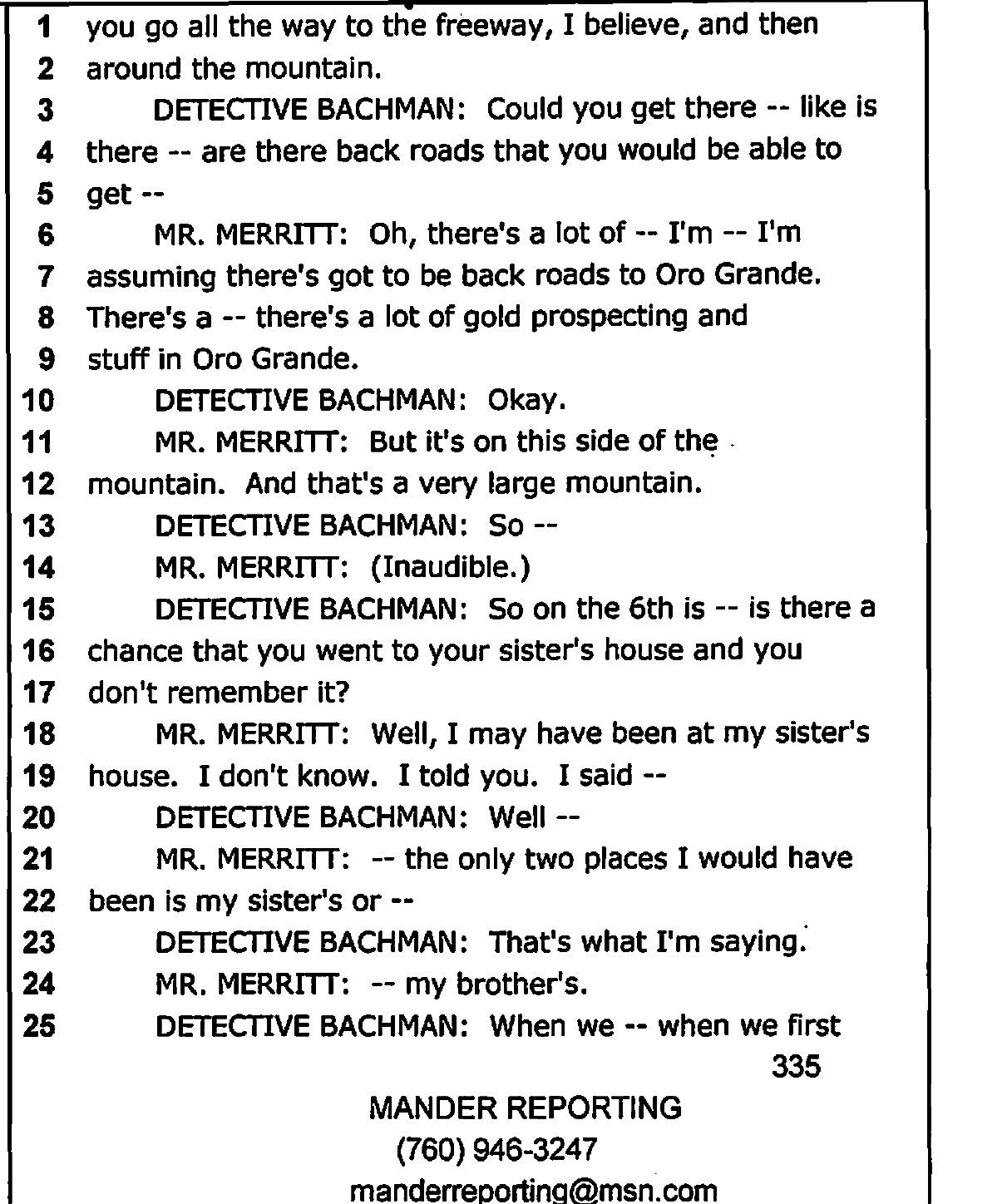 Interview transcript, page 335