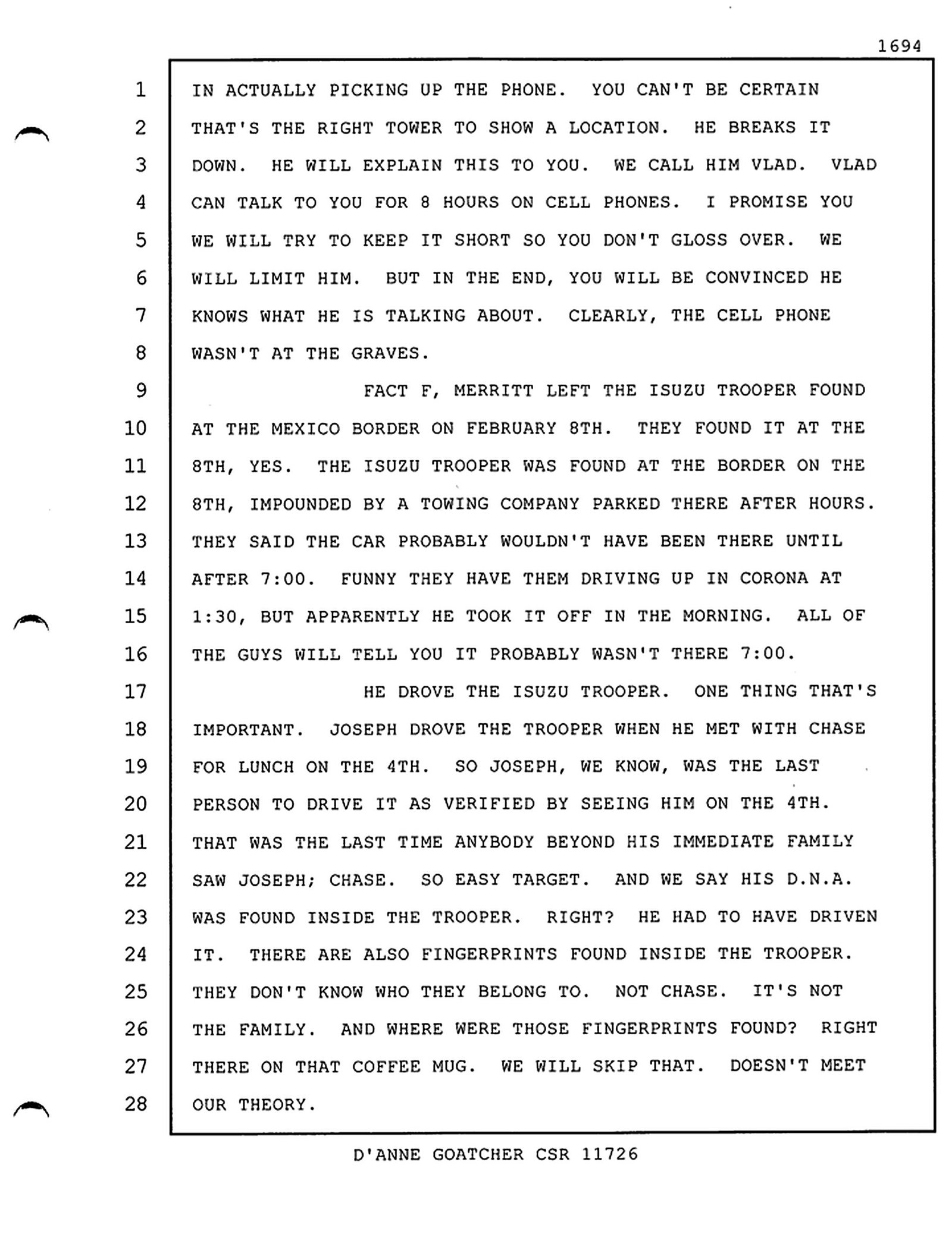 Reporter's Transcript page 1694