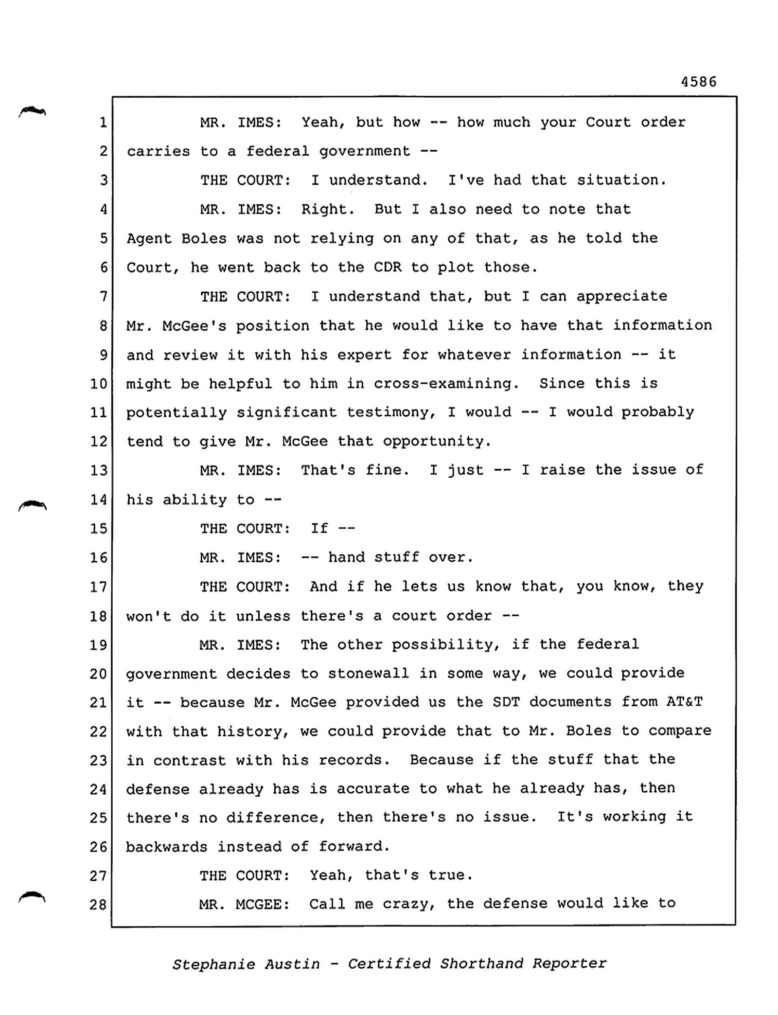 Reporter's Transcript page 4586