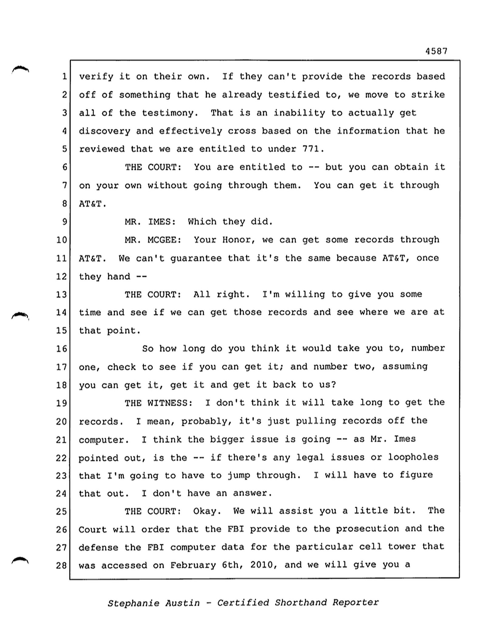 Reporter's Transcript page 4587