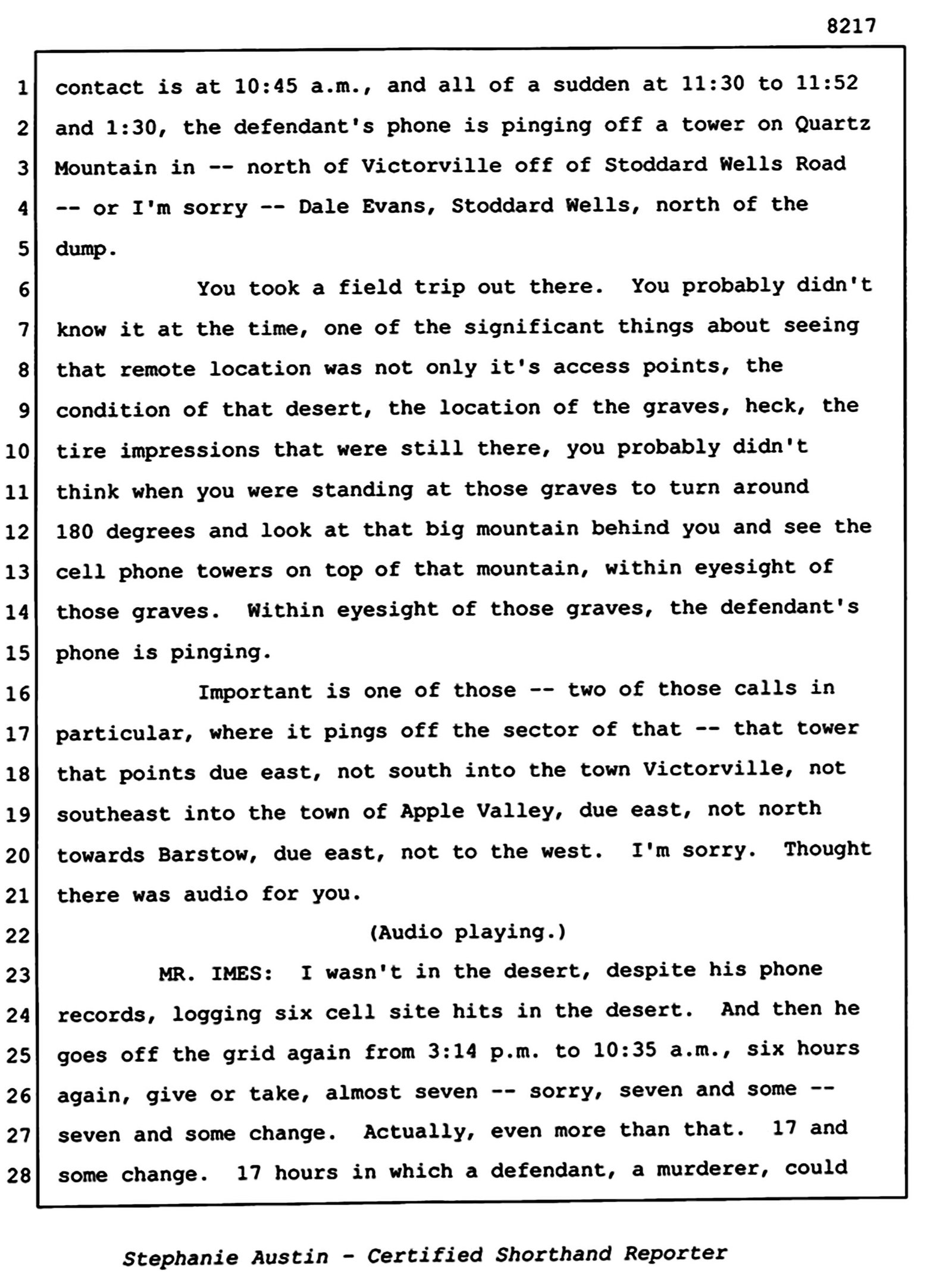 Reporter&rsquo;s transcript, page 8217