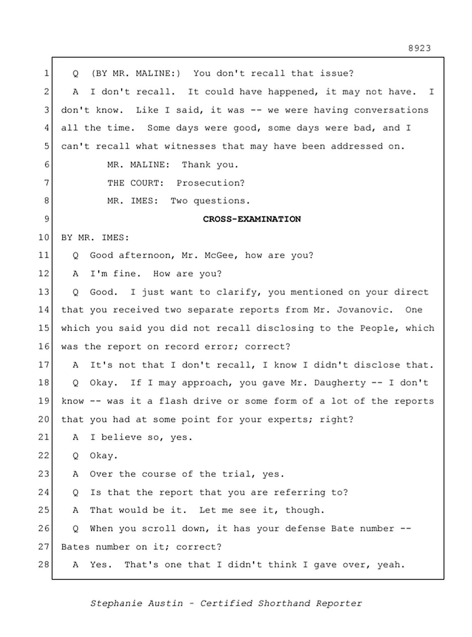 Reporter's Transcript page 8923