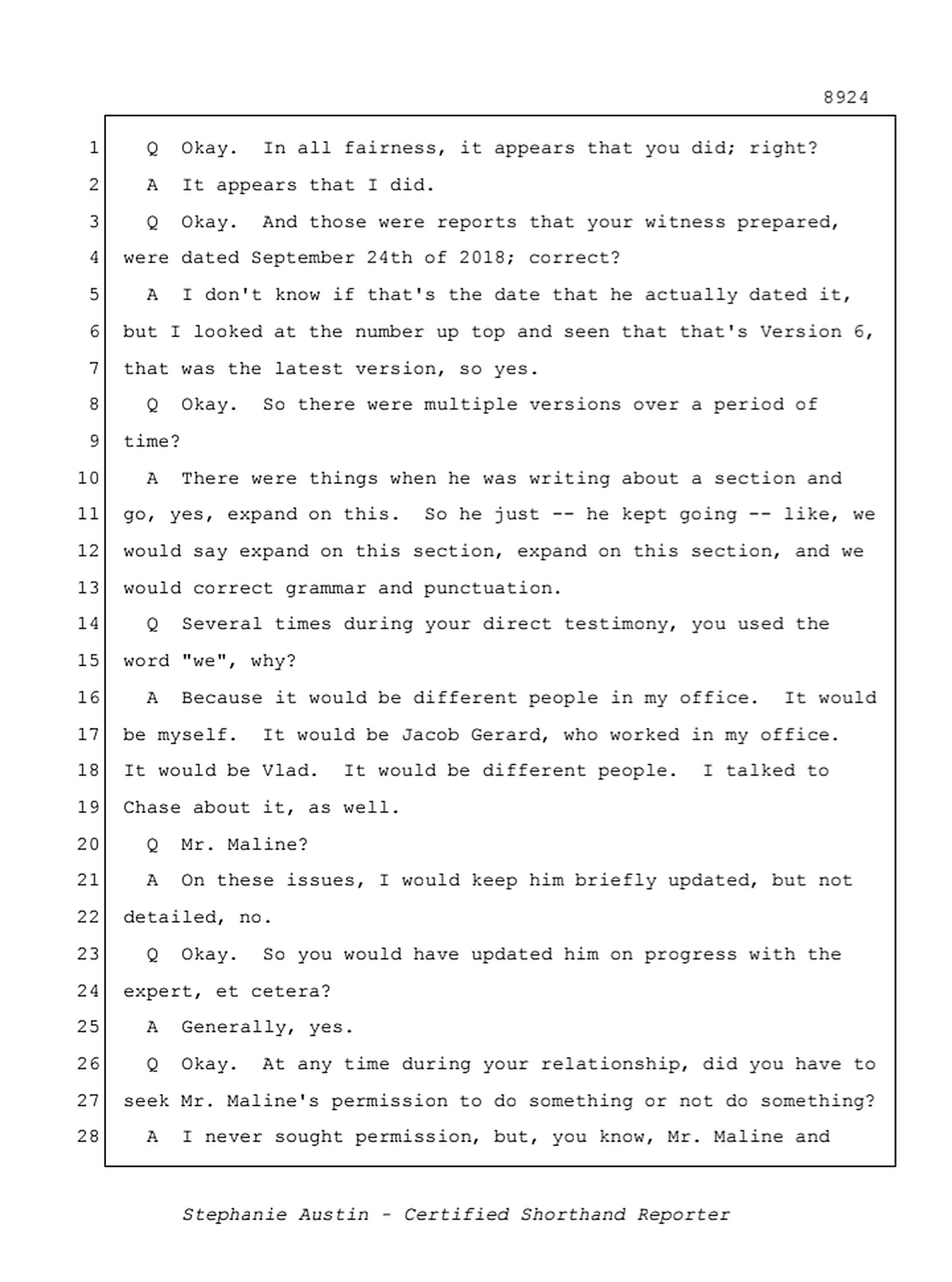 Reporter's Transcript page 8924