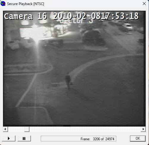 (Image 4) Camera 16 — 17:53:18. The group continuing across the lot.