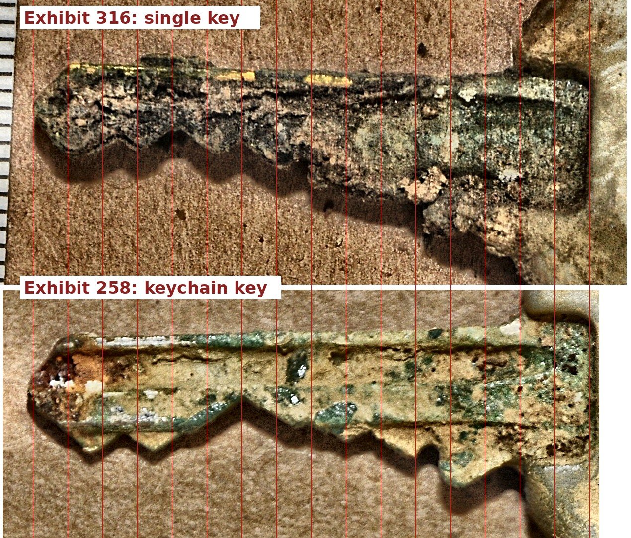 Blades of Exhibits 316 and 258 compared
